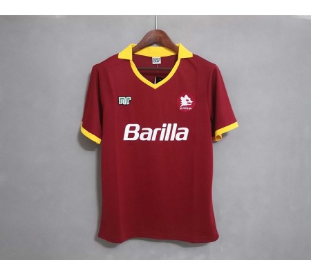 Roma 89/90 Home Red Soccer Jersey